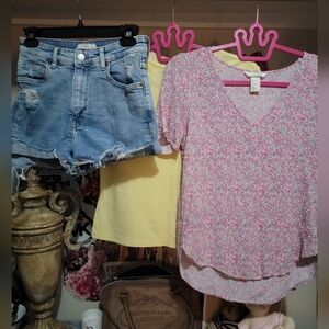 H&M - Tahari Shirts Shorts Summer Bundle